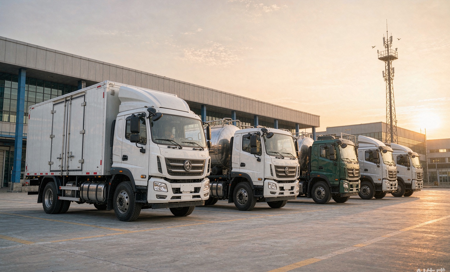 Fleet of MICROSS special-purpose vehicles at the depot