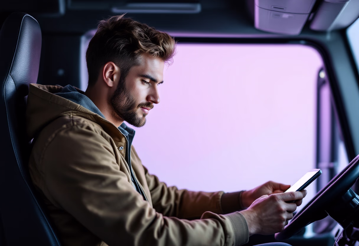 image of gps devices in use (for a trucking company)